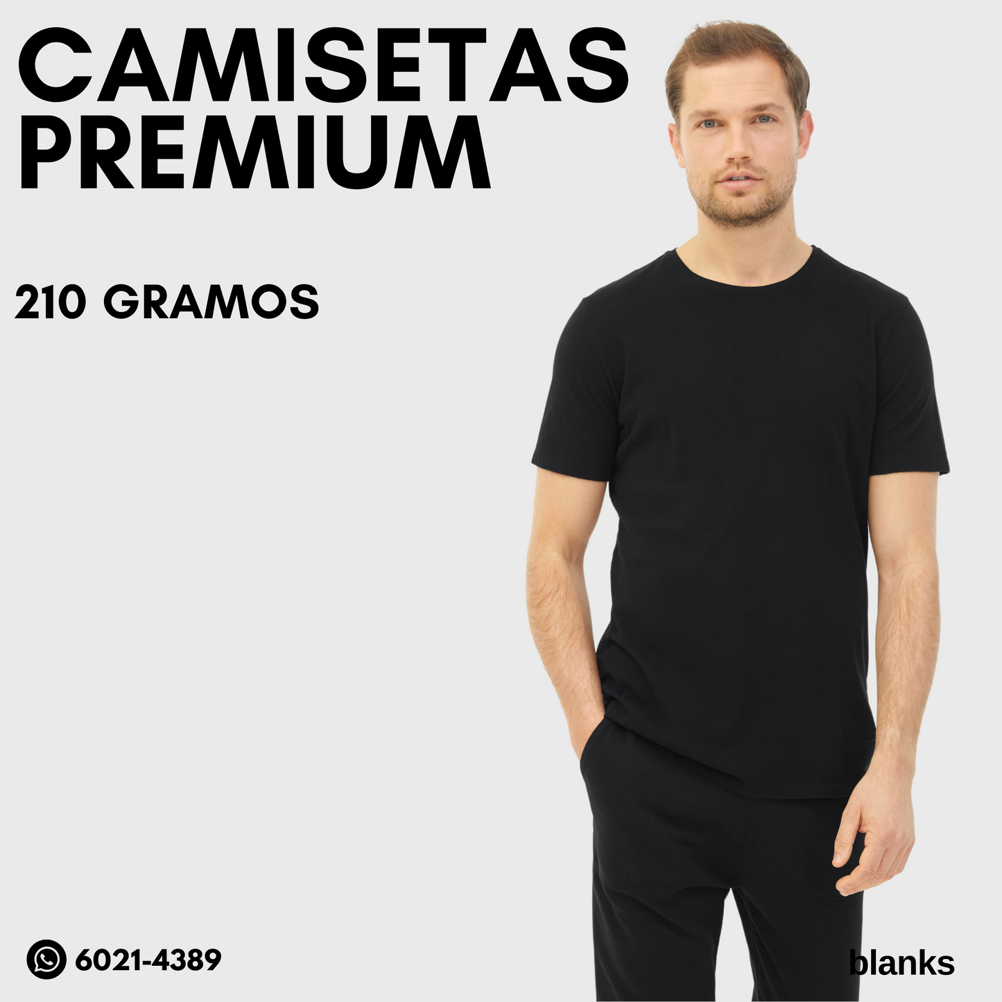 CAMISETAS PREMIUM REGULAR 210 GRAMOS