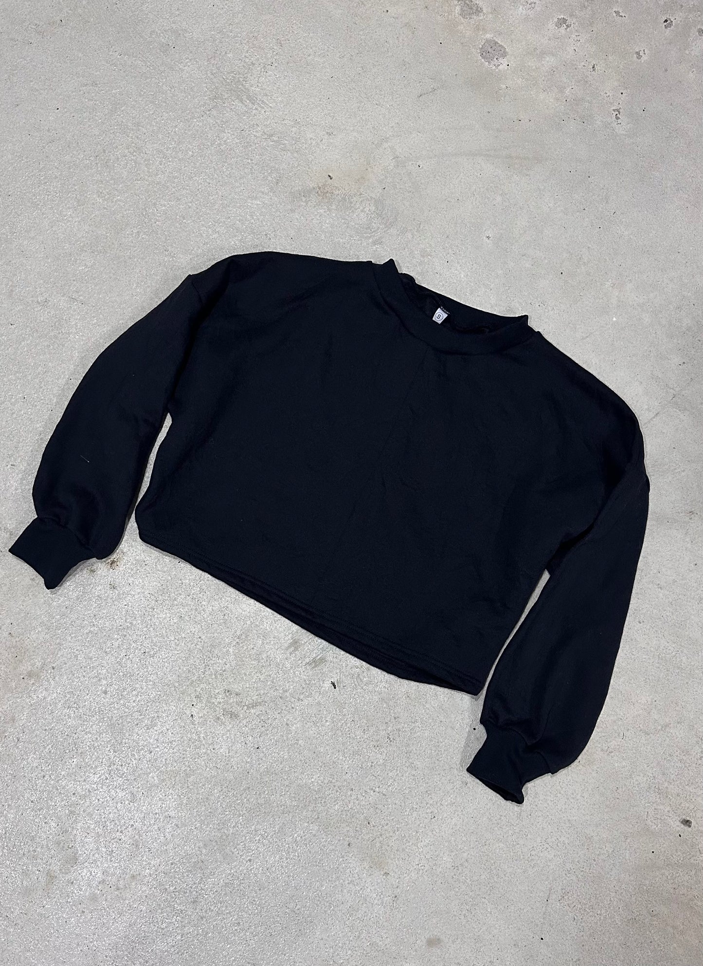 SUDADERA CUELLO REDONDO CROPTOP