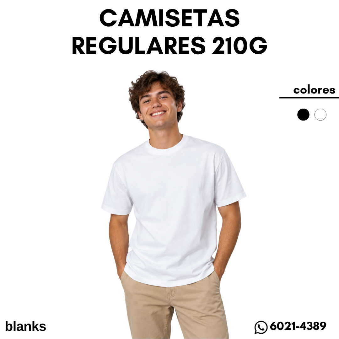 CAMISETAS PREMIUM REGULAR 210 GRAMOS