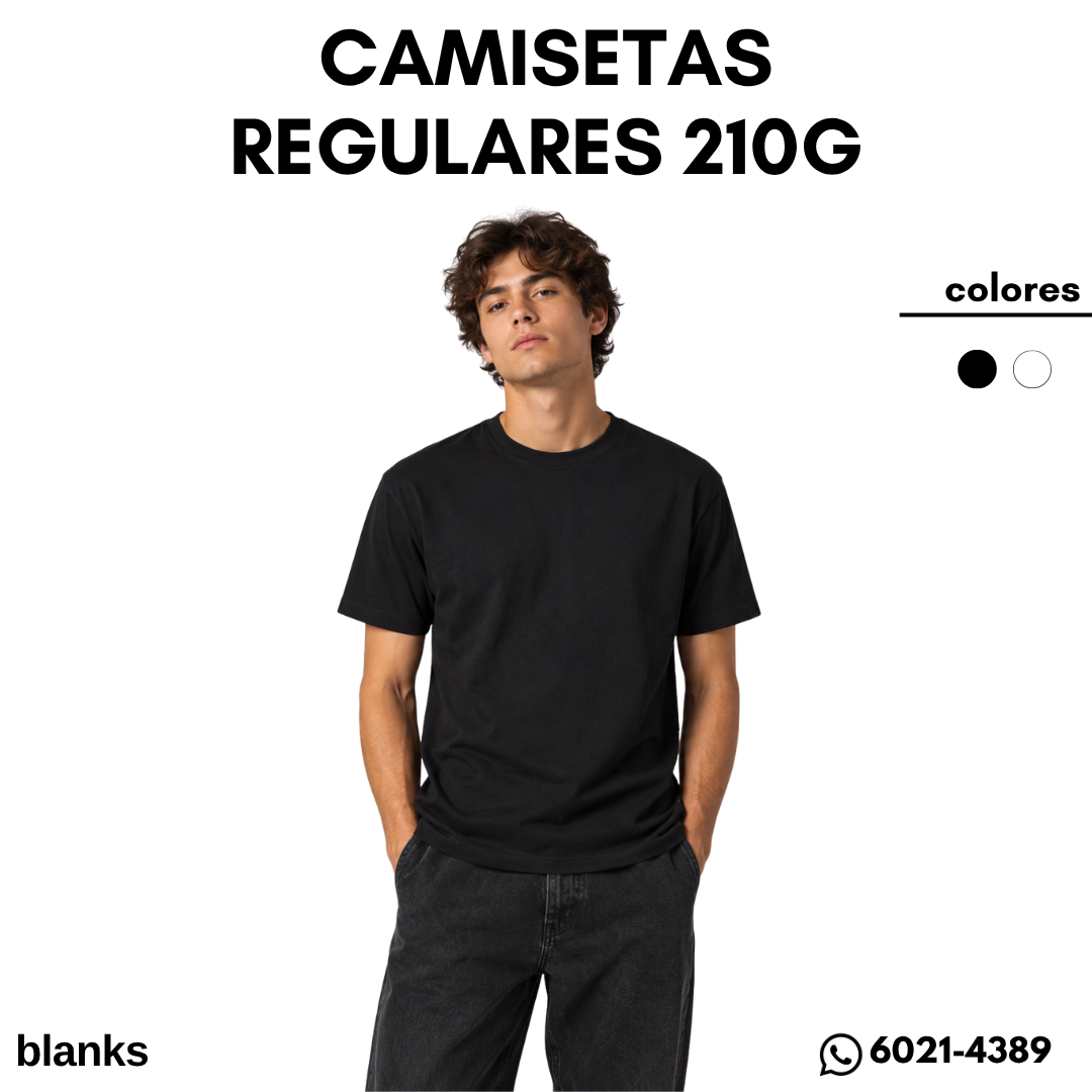 CAMISETAS PREMIUM REGULAR 210 GRAMOS