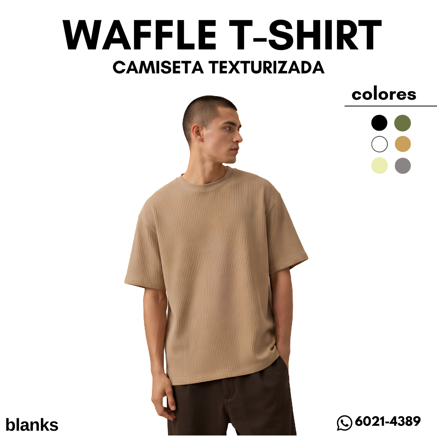 CAMISETA TEXTURIZADA WAFFLE
