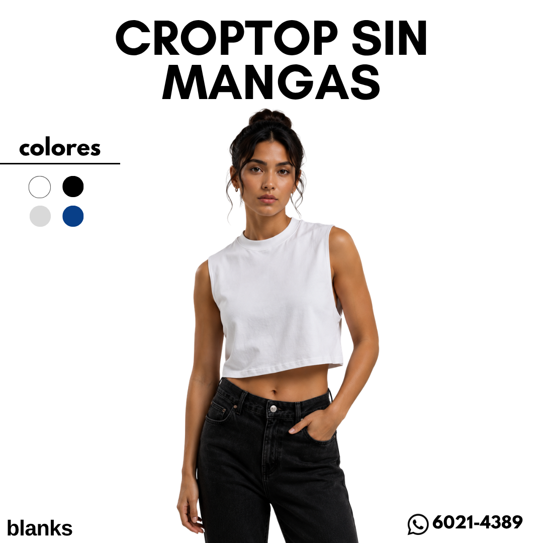 CROPTOP SIN MANGAS