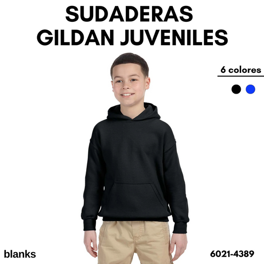 SUDADERA CON GORRO GILDAN NIÑO
