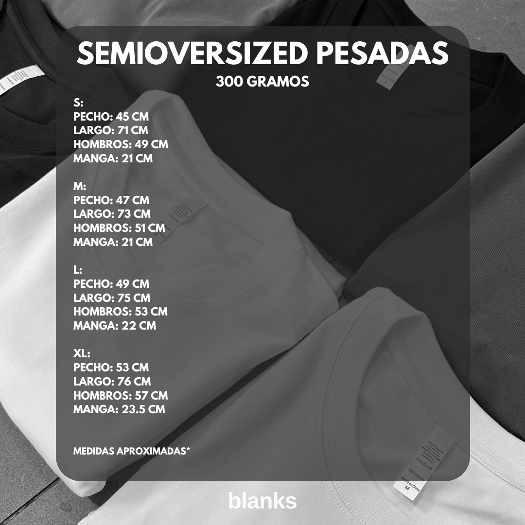 CAMISETAS SEMIOVERSIZED PESADAS